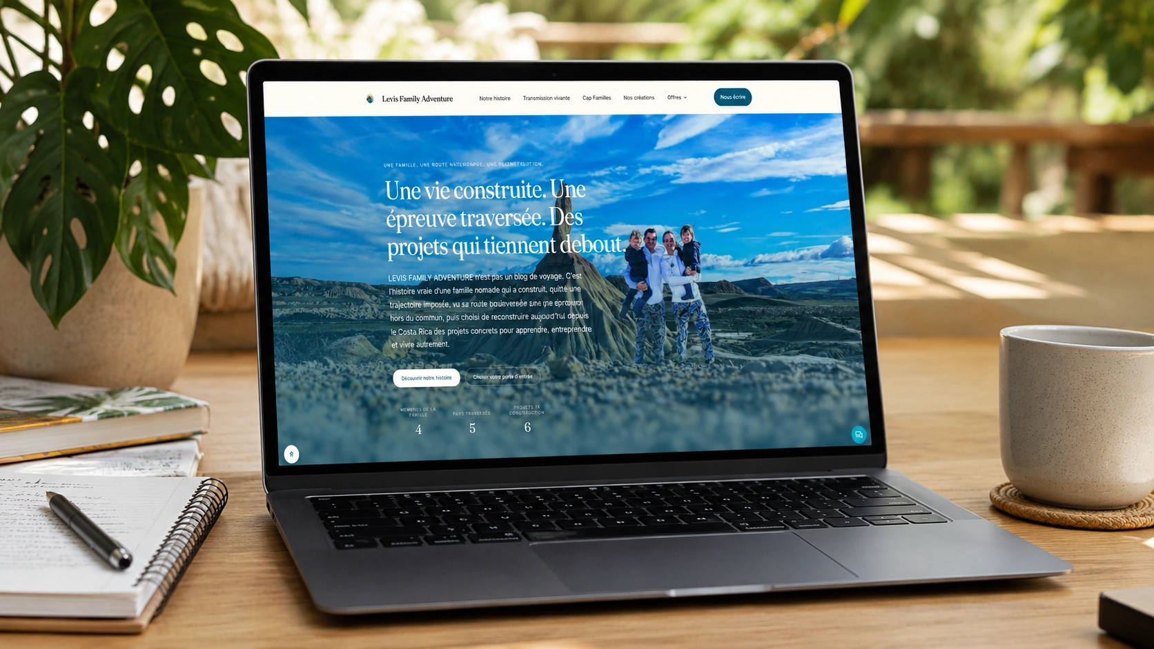 Exemple visuel de site web pour Levis Family Adventure